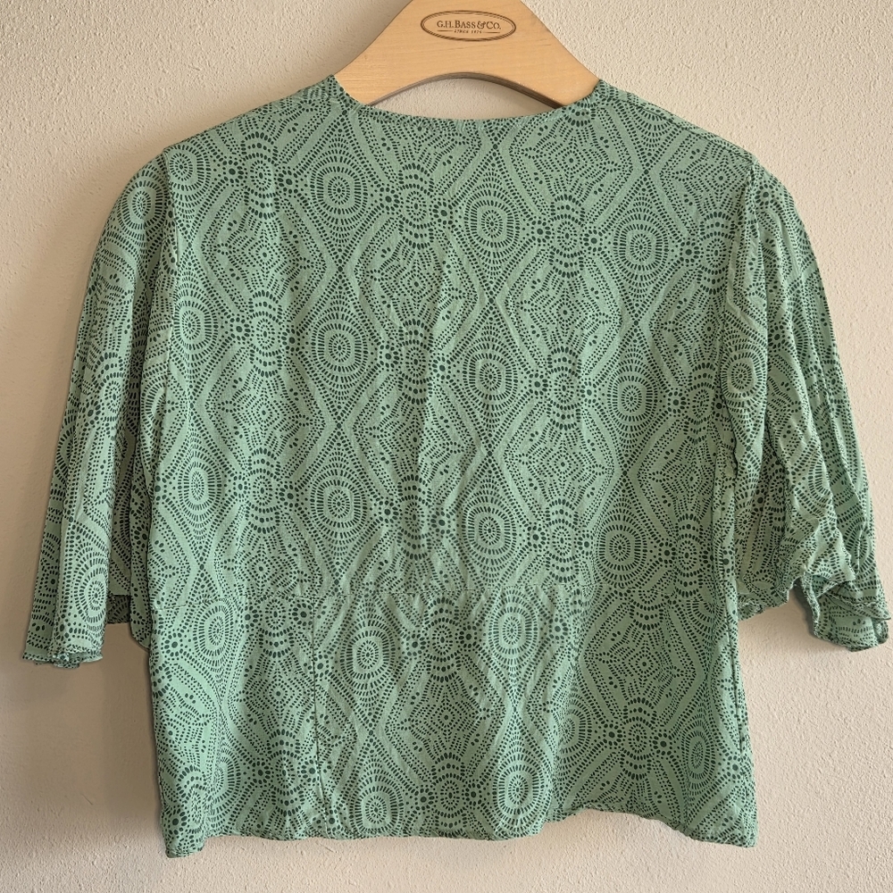 Maje Limaro Printed Flowy Top Sz 1/S Pullover Fluid Summer Casual Party Brunch - Picture 8 of 12
